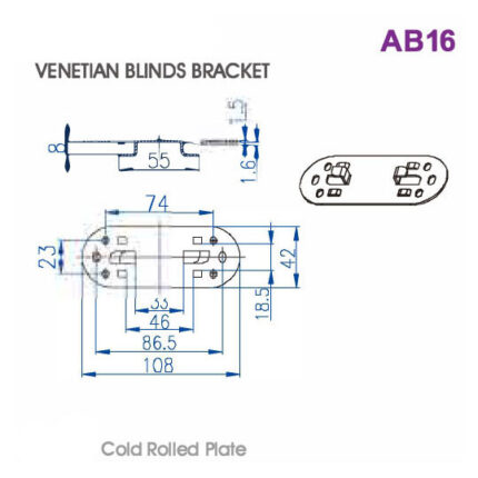 AB16 Venetian Blind Bracket