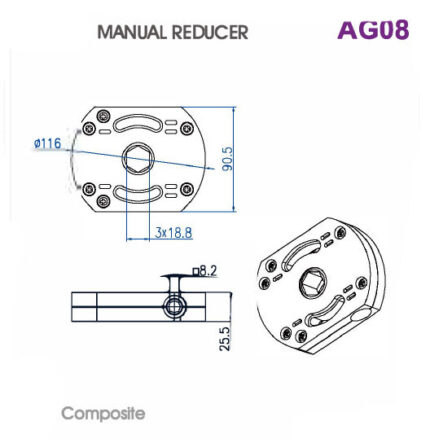 AG08 Hand Crank Head