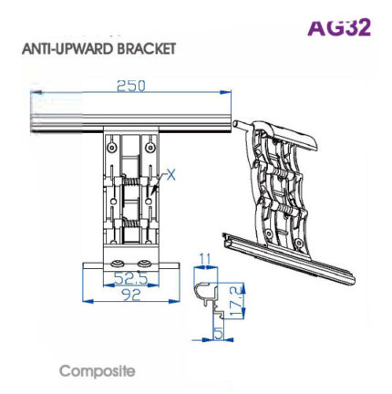 AG32 Anti-Upward Pedal Bracket