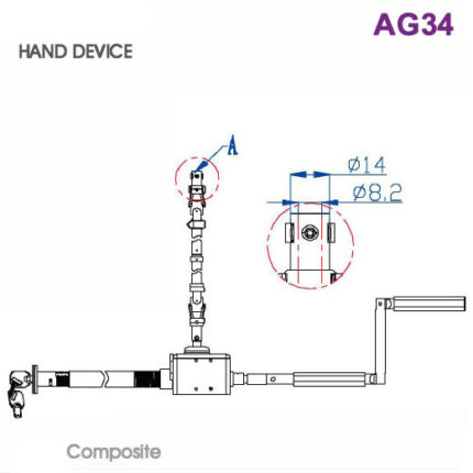 AG34 Hand Crank Assembly