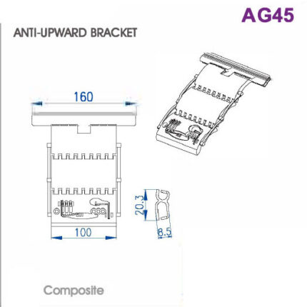 AG45 Anti-Upward Pedal Bracket